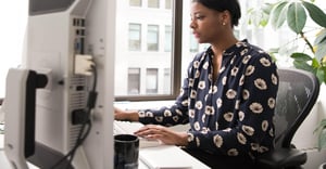 Woman working at computer